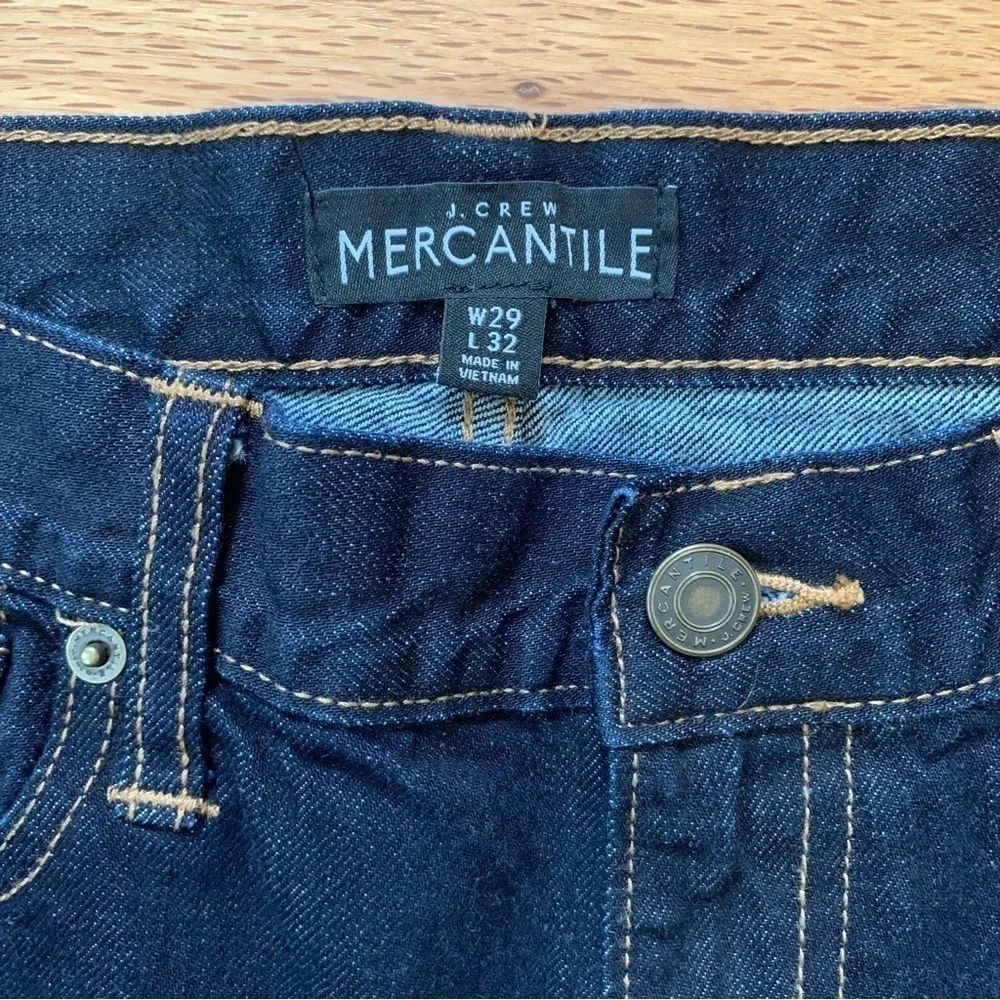 J. Crew Mercantile Slim Fit Dark Wash Jeans Size 29 Style J7568